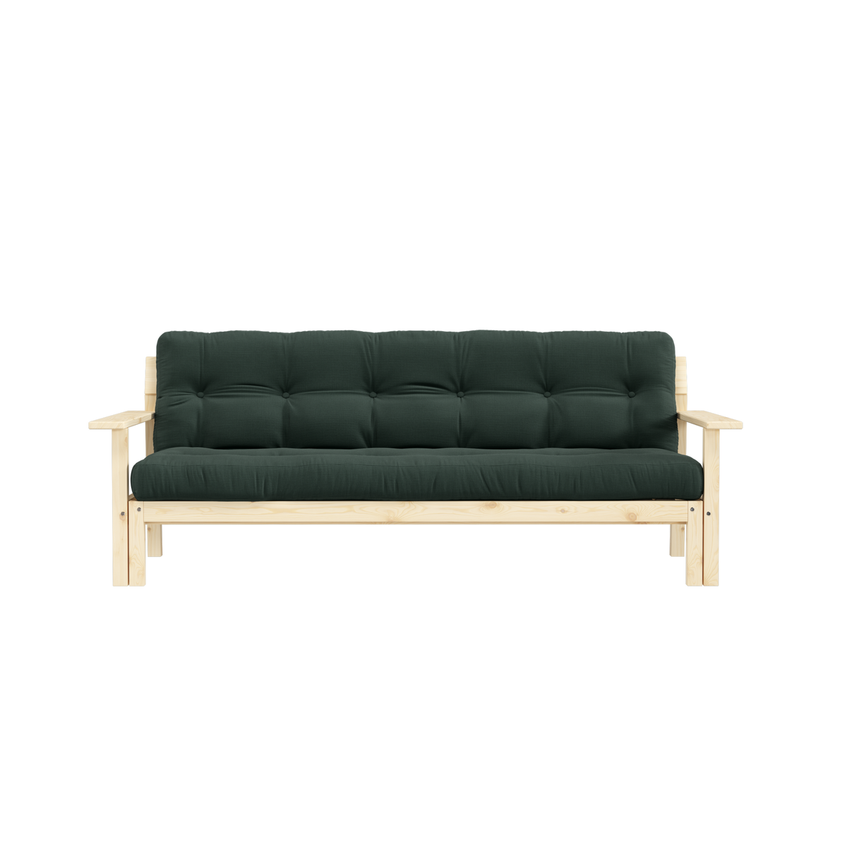 UNWIND CLEAR LACQUERED W. 5-LAYER MIXED MATTRESS SEAWEED