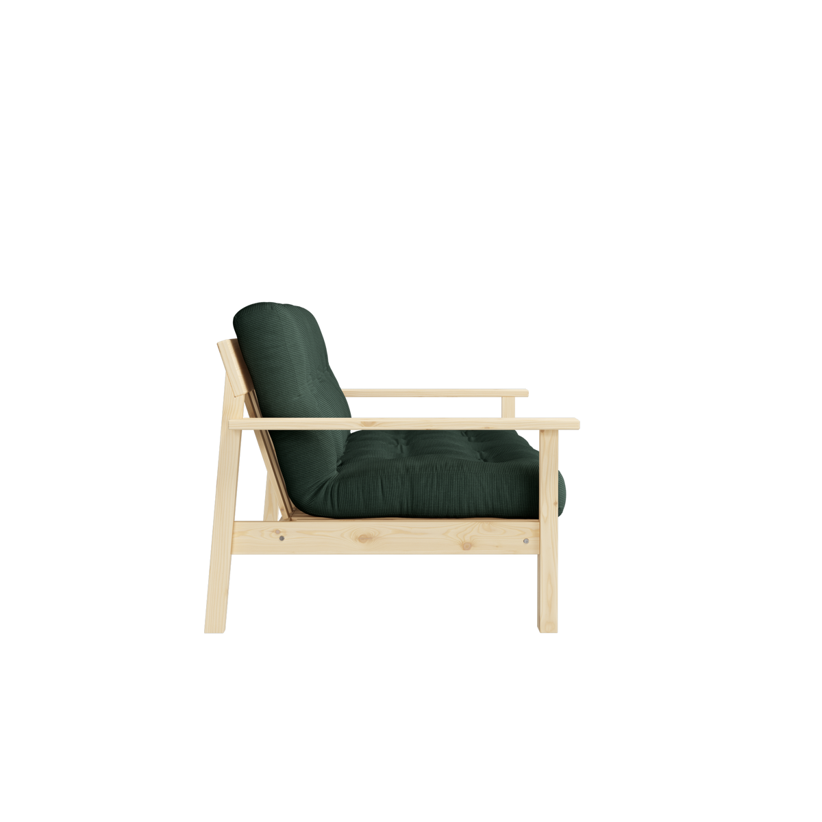 UNWIND CLEAR LACQUERED W. 5-LAYER MIXED MATTRESS SEAWEED