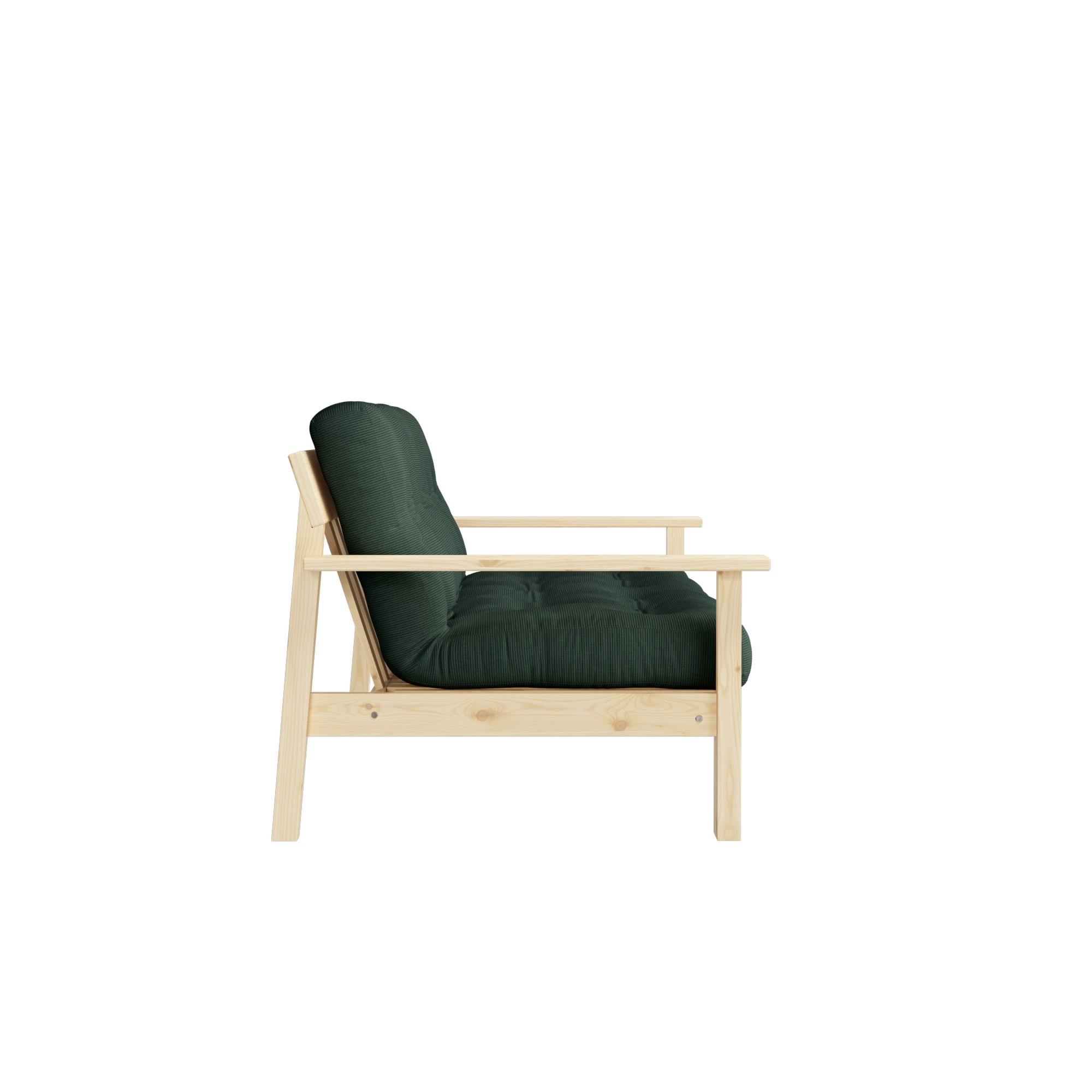 UNWIND CLEAR LACQUERED W. 5-LAYER MIXED MATTRESS SEAWEED