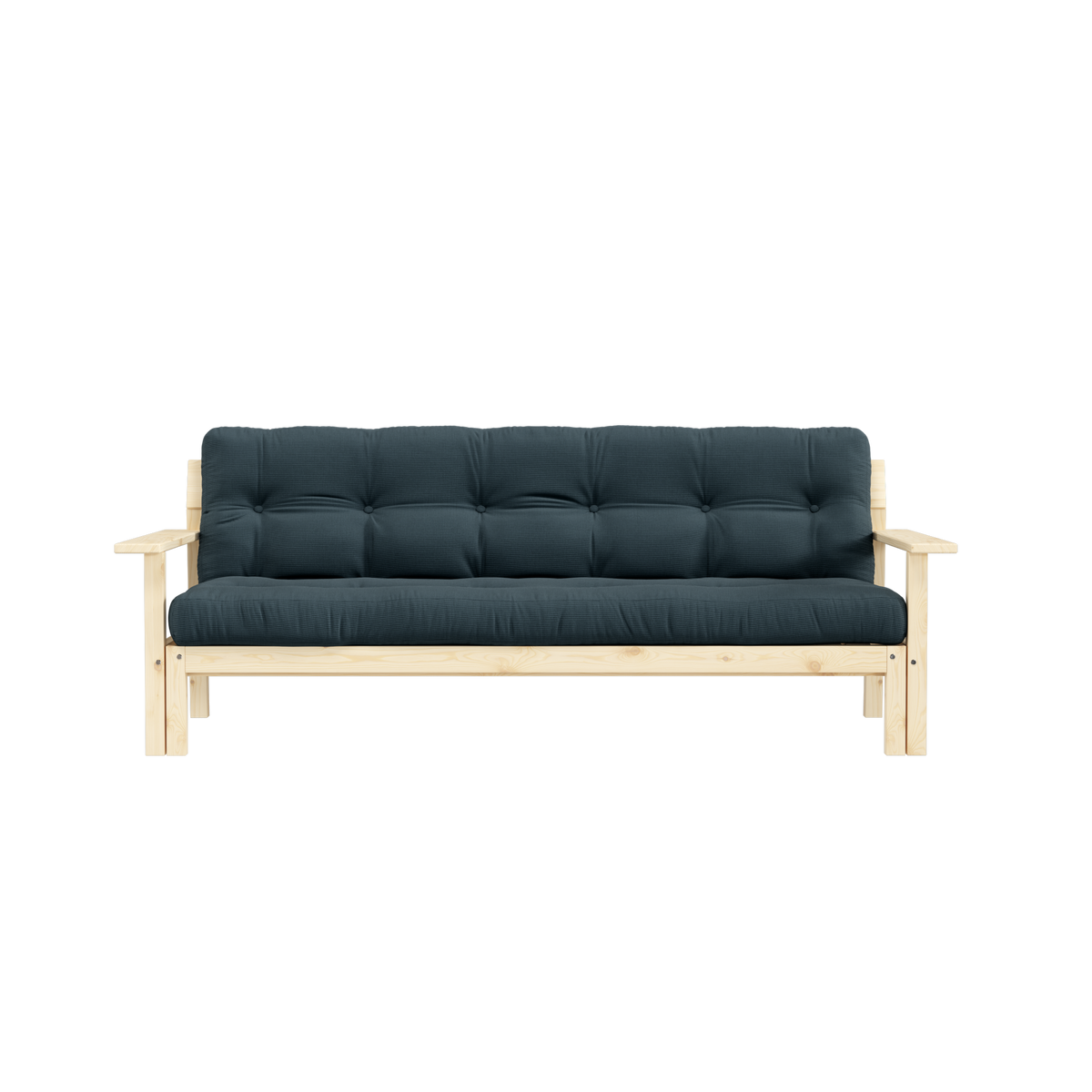 UNWIND CLEAR LACQUERED W. 5-LAYER MIXED MATTRESS PALE BLUE