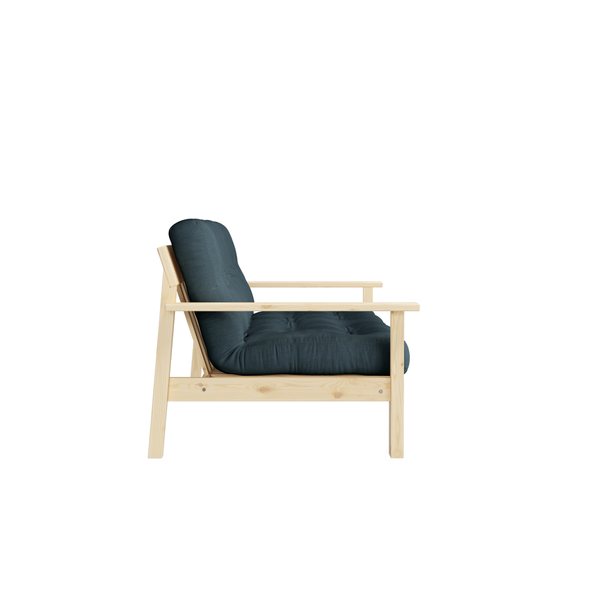 UNWIND CLEAR LACQUERED W. 5-LAYER MIXED MATTRESS PALE BLUE