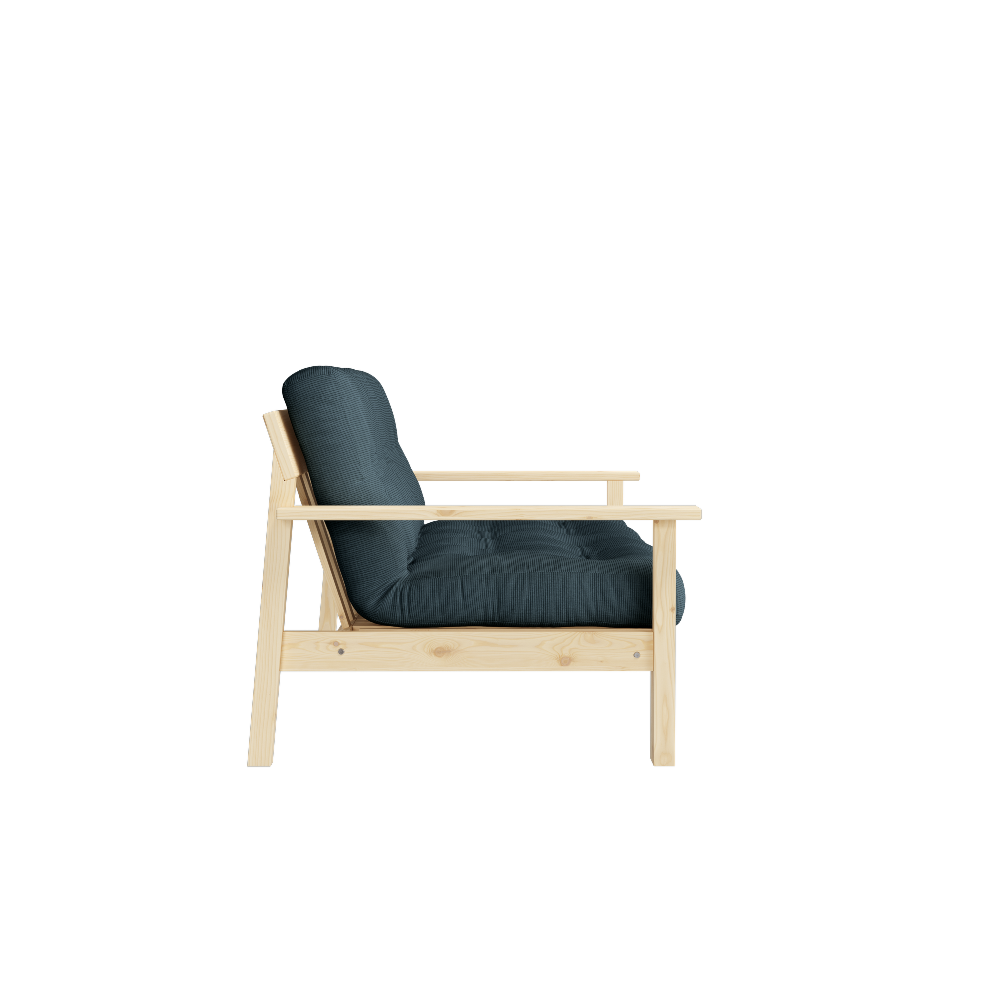 UNWIND CLEAR LACQUERED W. 5-LAYER MIXED MATTRESS PALE BLUE