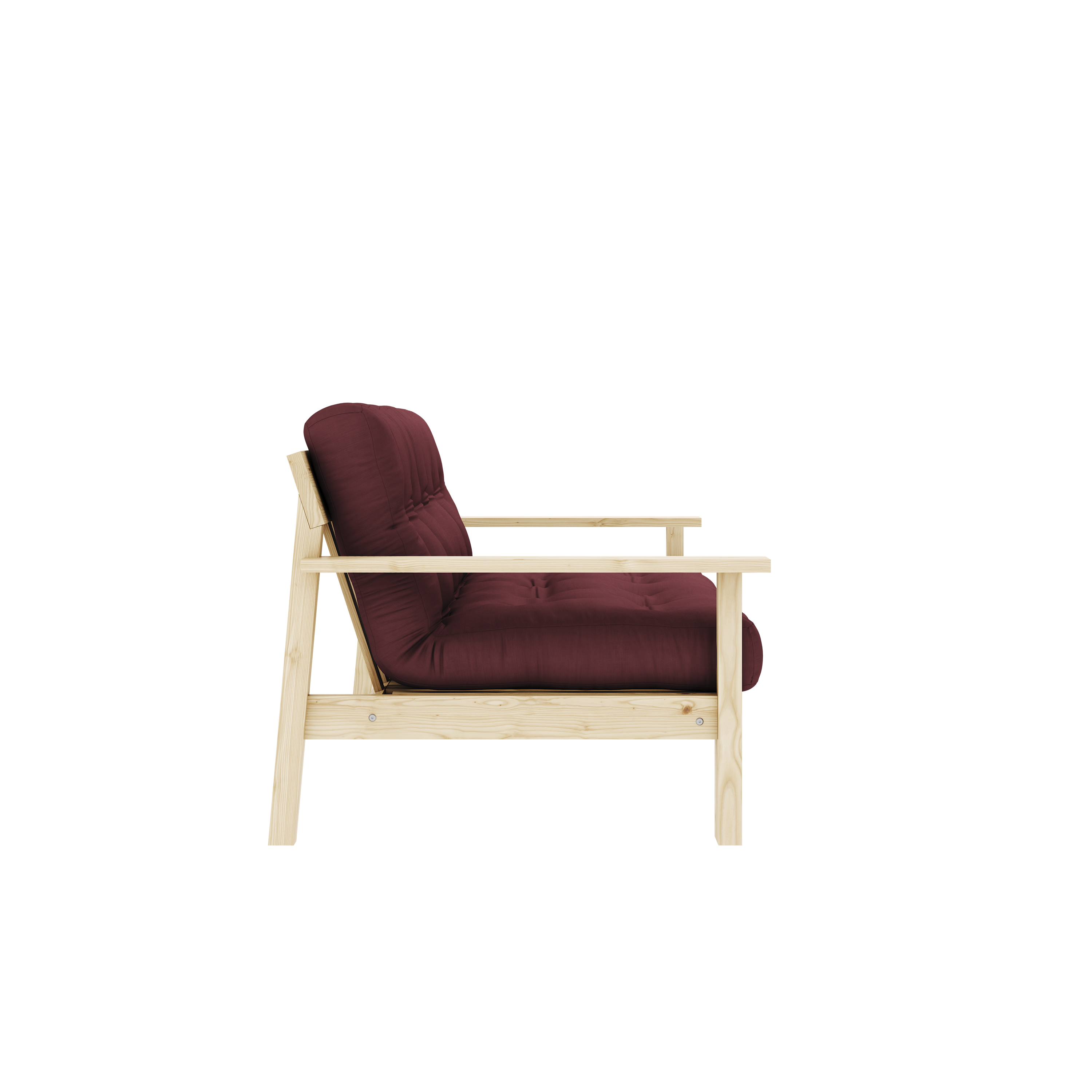 UNWIND CLEAR LACQUERED W. 5-LAYER MIXED MATTRESS BORDEAUX