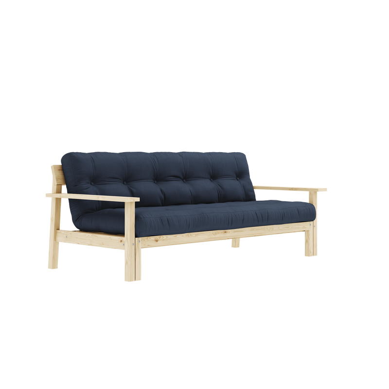 UNWIND CLEAR LACQUERED W. 5-LAYER MIXED MATTRESS NAVY