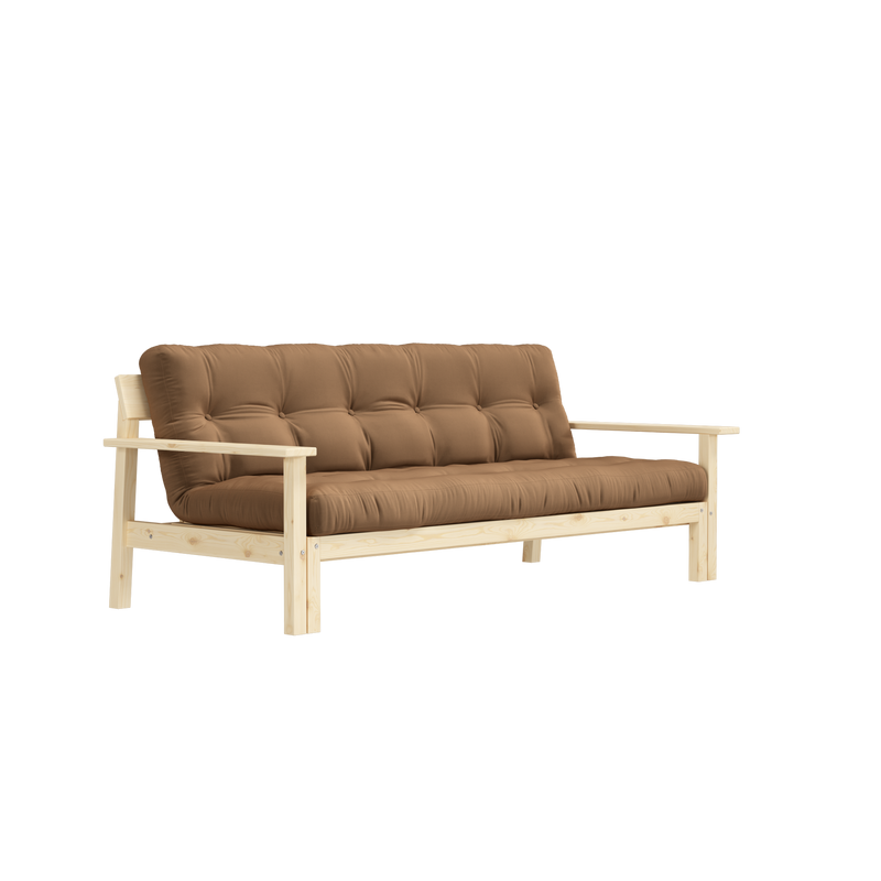 UNWIND CLEAR LACQUERED W. 5-LAYER MIXED MATTRESS MOCCA