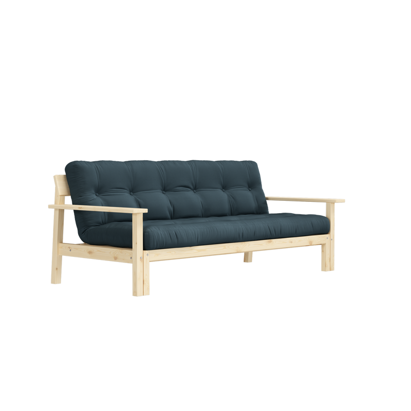 UNWIND CLEAR LACQUERED W. 5-LAYER MIXED MATTRESS PETROL BLUE