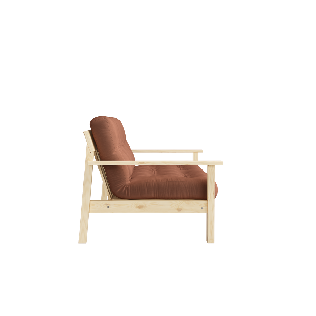 UNWIND CLEAR LACQUERED W. 5-LAYER MIXED MATTRESS CLAY BROWN