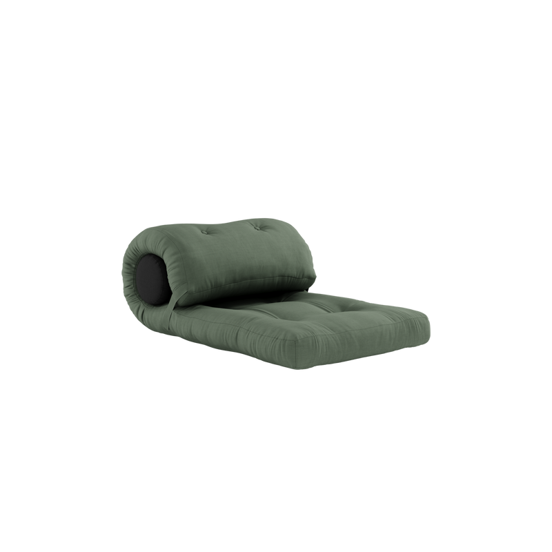 WRAP OLIVE GREEN W. 1 CUSHION DARK GREY