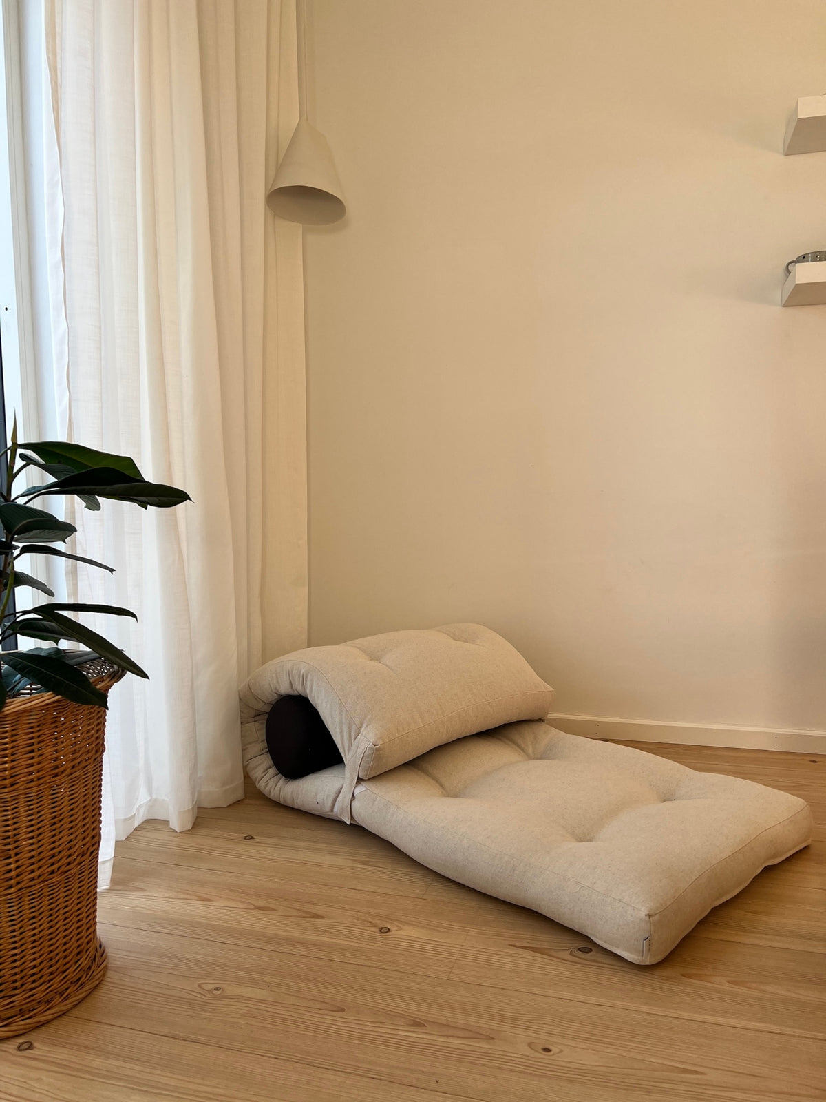 WRAP LINEN W. 1 CUSHION DARK GREY