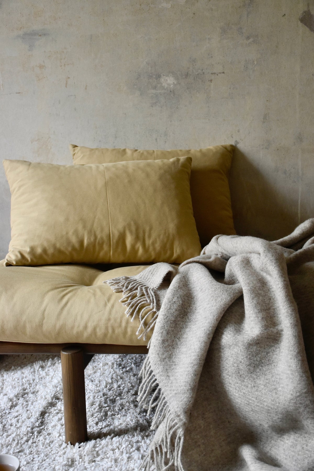 PACE DAYBED CLEAR LACQUERED W. 4-LAYER MIXED MATTRESS NAVY